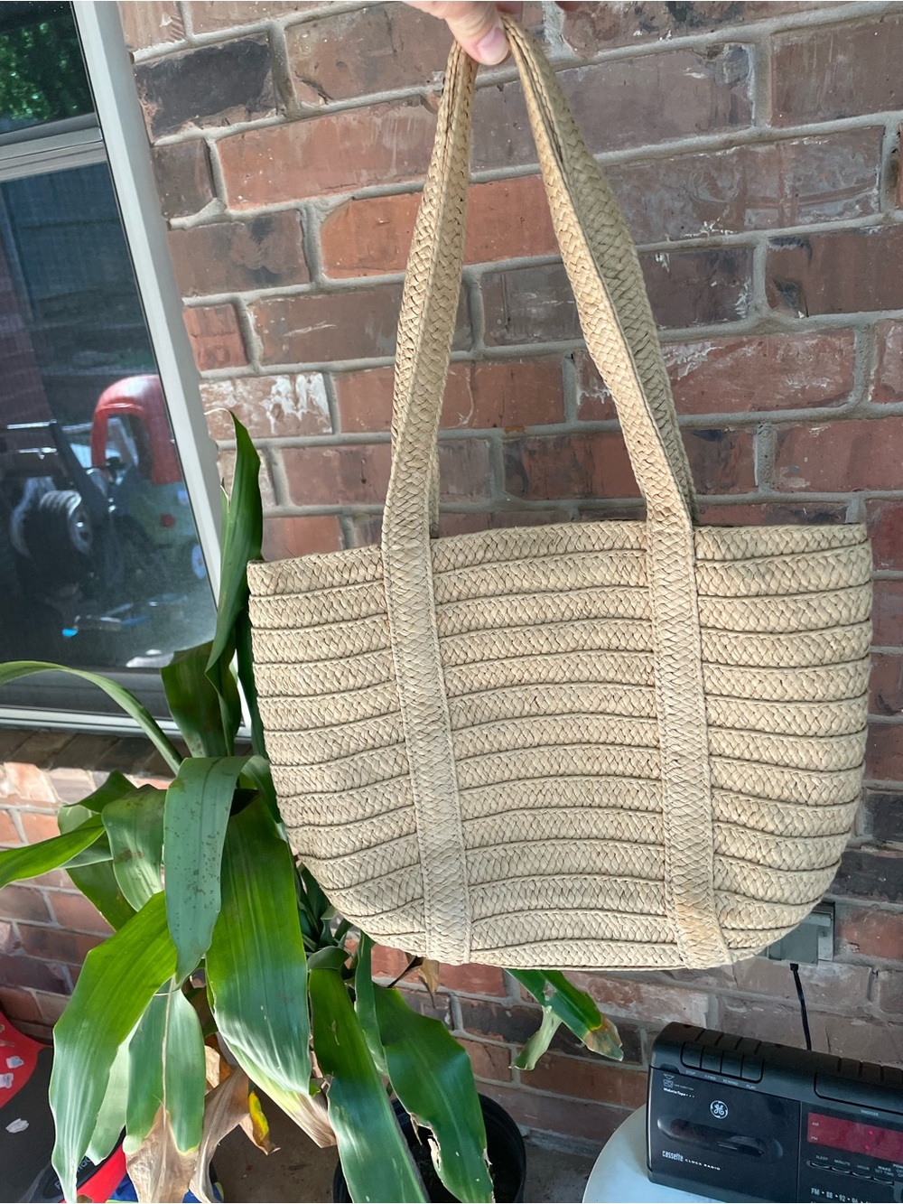 Draper James Natural Woven Straw Tote #103